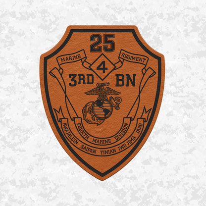 3rd Battalion 25th Marines Unit "Cold Steel Warriors" | Leather Patch | Velcro Backed