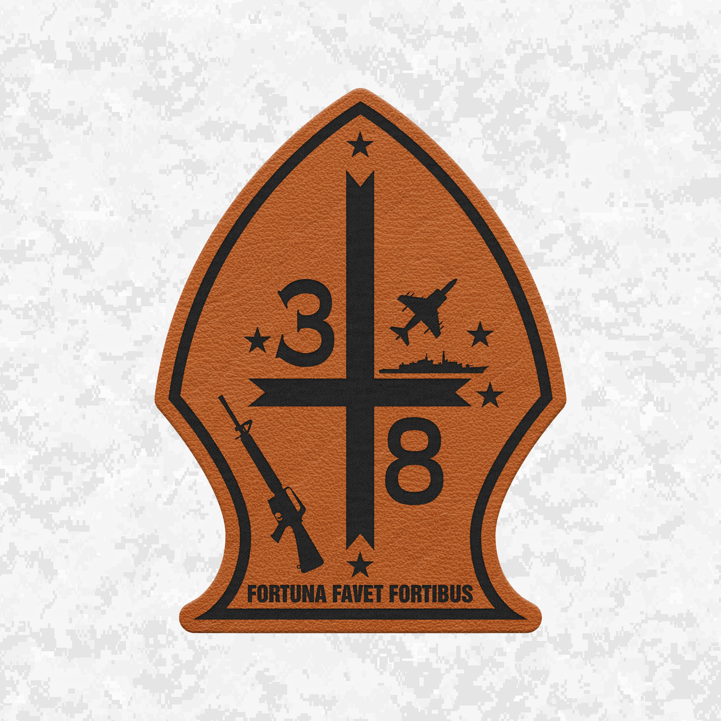 3rd Battalion 8th Marines Unit "The Commandant's Battalion" | Leather Patch | Velcro Backed