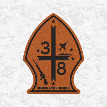 3rd Battalion 8th Marines Unit "The Commandant's Battalion" | Leather Patch | Velcro Backed