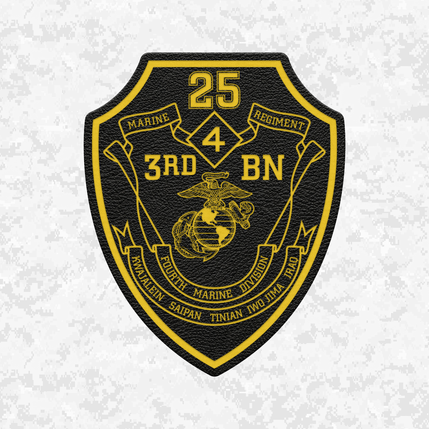 3rd Battalion 25th Marines Unit "Cold Steel Warriors" | Leather Patch | Velcro Backed