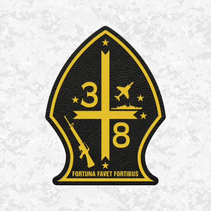 3rd Battalion 8th Marines Unit "The Commandant's Battalion" | Leather Patch | Velcro Backed