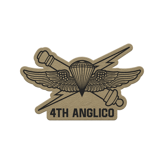 4th ANGLICO | Air Naval Fire | Leather Patch | Velcro Backed