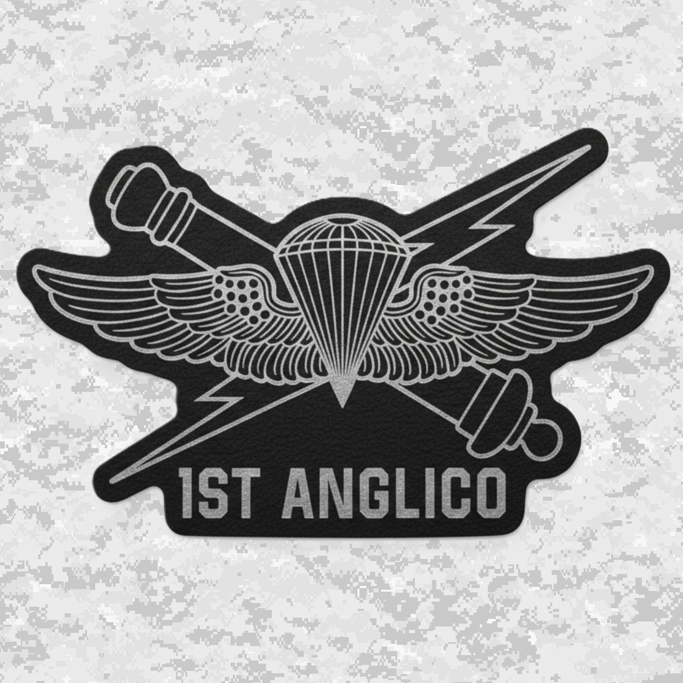 1st ANGLICO | Air Naval Fire | Leather Patch | Velcro Backed