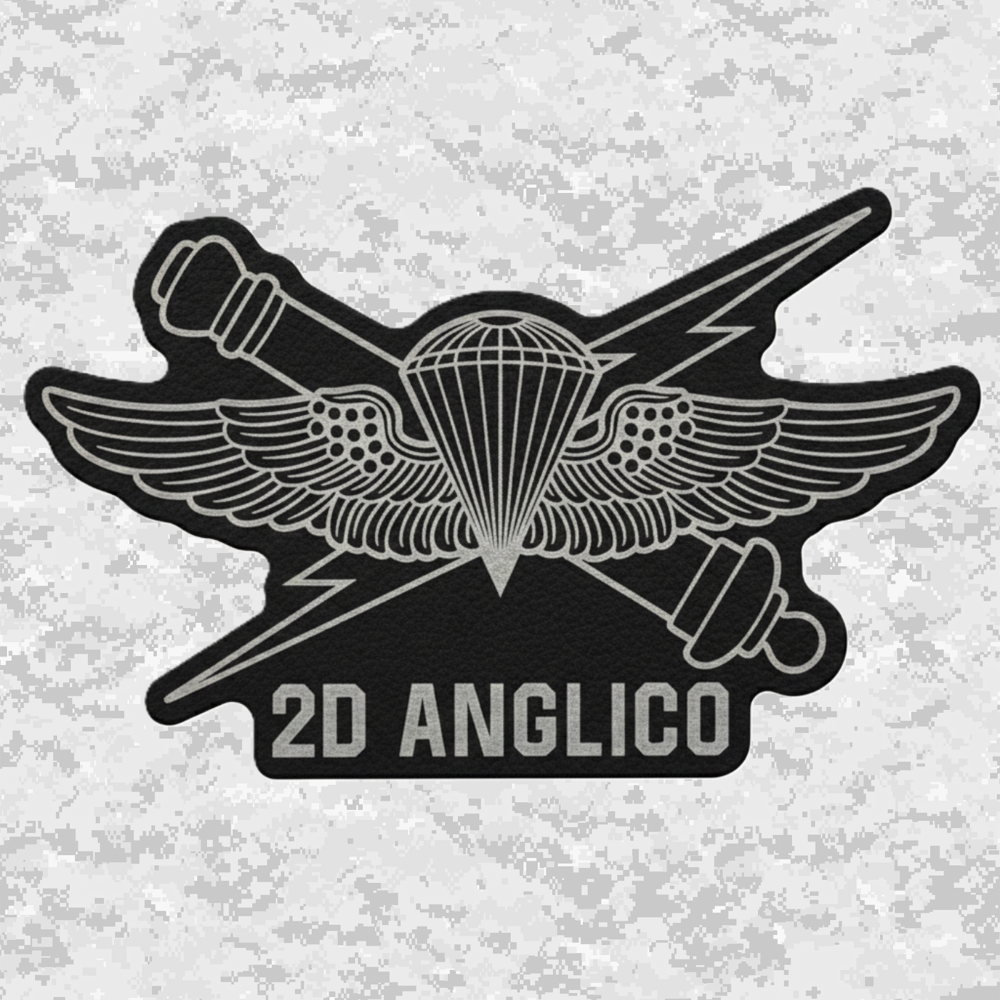 2d ANGLICO | Air Naval Fire | Leather Patch | Velcro Backed