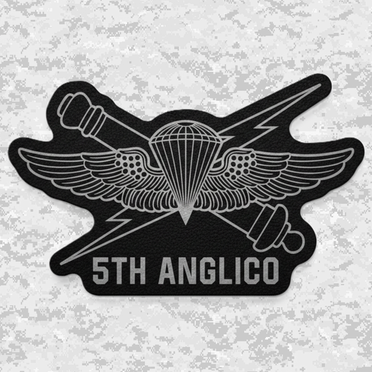5th ANGLICO | Air Naval Fire | Leather Patch | Velcro Backed
