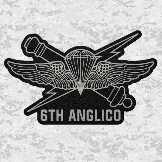 6th ANGLICO | Air Naval Fire | Leather Patch | Velcro Backed