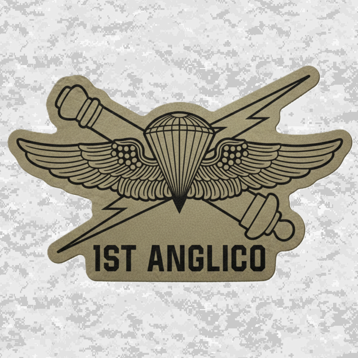 1st ANGLICO | Air Naval Fire | Leather Patch | Velcro Backed