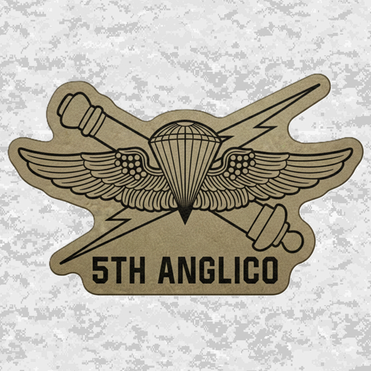 5th ANGLICO | Air Naval Fire | Leather Patch | Velcro Backed