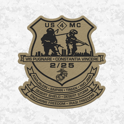 2nd Battalion 25th Marines Unit "Empire Battalion" | Leather Patch | Velcro Backed