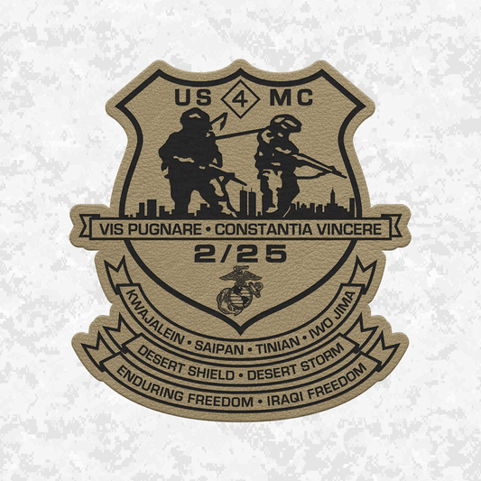 2nd Battalion 25th Marines Unit "Empire Battalion" | Leather Patch | Velcro Backed