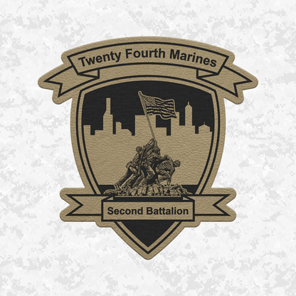 2nd Battalion 24th Marines Unit ¨The Mad Ghosts¨ #1 | Leather Patch | Velcro Backed