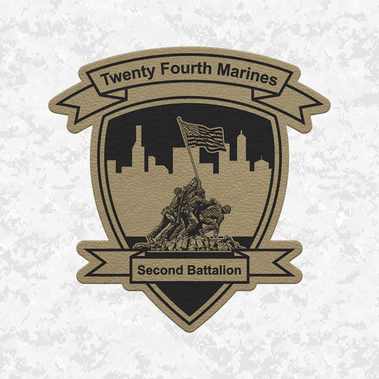 2nd Battalion 24th Marines Unit ¨The Mad Ghosts¨ #1 | Leather Patch | Velcro Backed