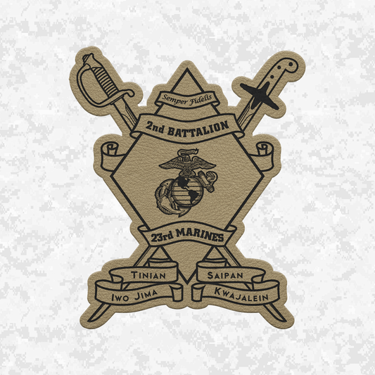 2nd Battalion 23rd Marines Unit "Prepared and Professional" #2 | Leather Patch | Velcro Backed