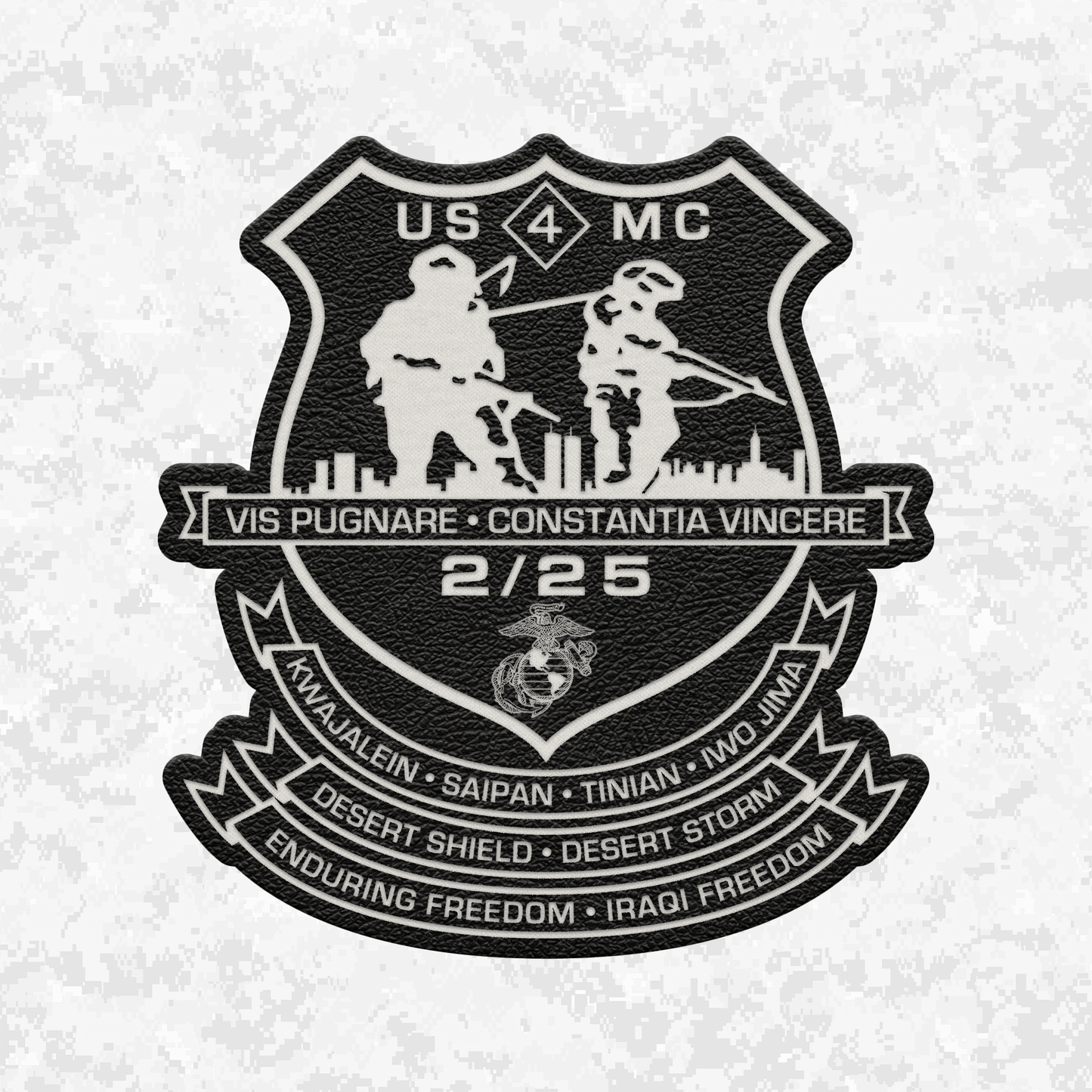 2nd Battalion 25th Marines Unit "Empire Battalion" | Leather Patch | Velcro Backed