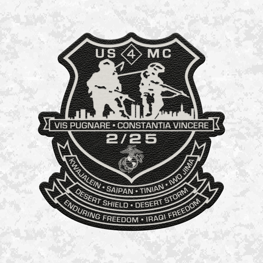 2nd Battalion 25th Marines Unit "Empire Battalion" | Leather Patch | Velcro Backed
