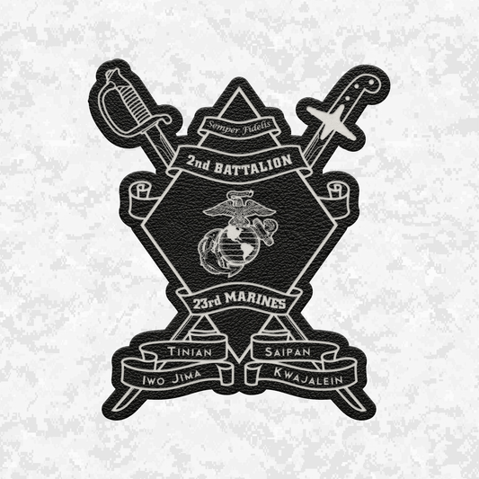 2nd Battalion 23rd Marines Unit "Prepared and Professional" #2 | Leather Patch | Velcro Backed