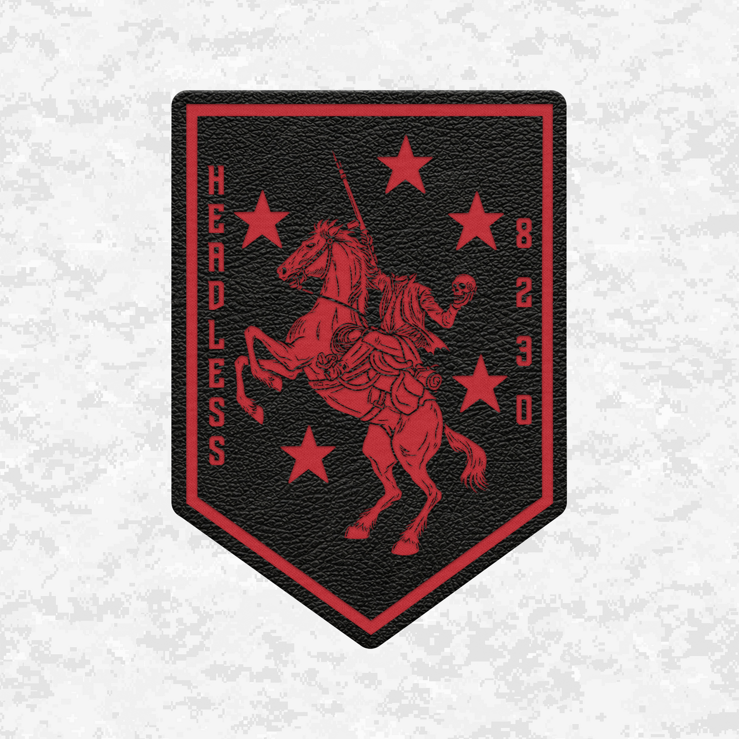 Headless 8230 | Leather Patch | Velcro Backed