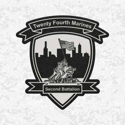 2nd Battalion 24th Marines Unit ¨The Mad Ghosts¨ #1 | Leather Patch | Velcro Backed