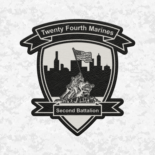 2nd Battalion 24th Marines Unit ¨The Mad Ghosts¨ #1 | Leather Patch | Velcro Backed