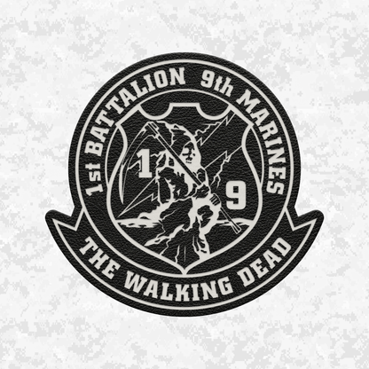 1st Battalion 9th Marines Unit "The Walking Dead" | Leather Patch | Velcro Backed
