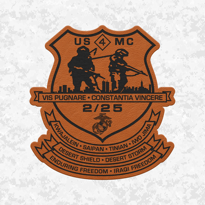 2nd Battalion 25th Marines Unit "Empire Battalion" | Leather Patch | Velcro Backed