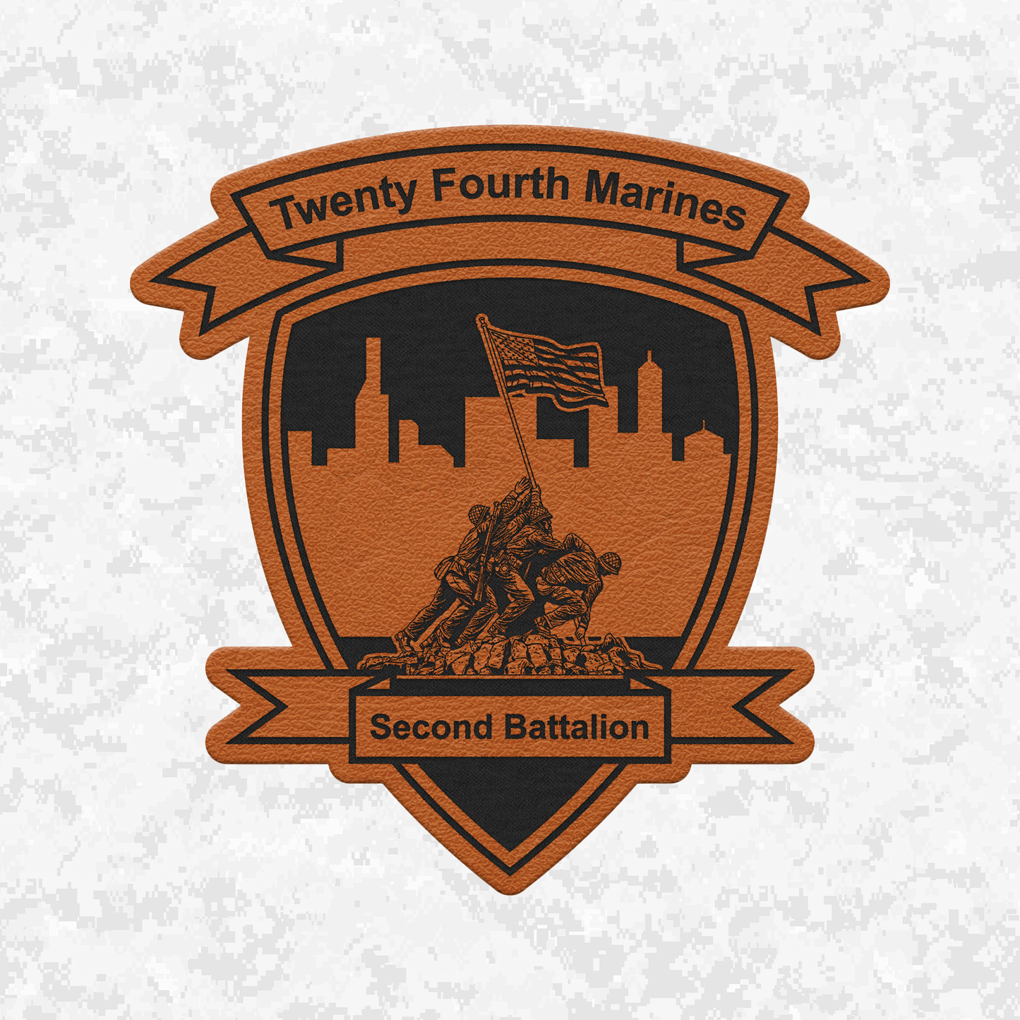 2nd Battalion 24th Marines Unit ¨The Mad Ghosts¨ #1 | Leather Patch | Velcro Backed