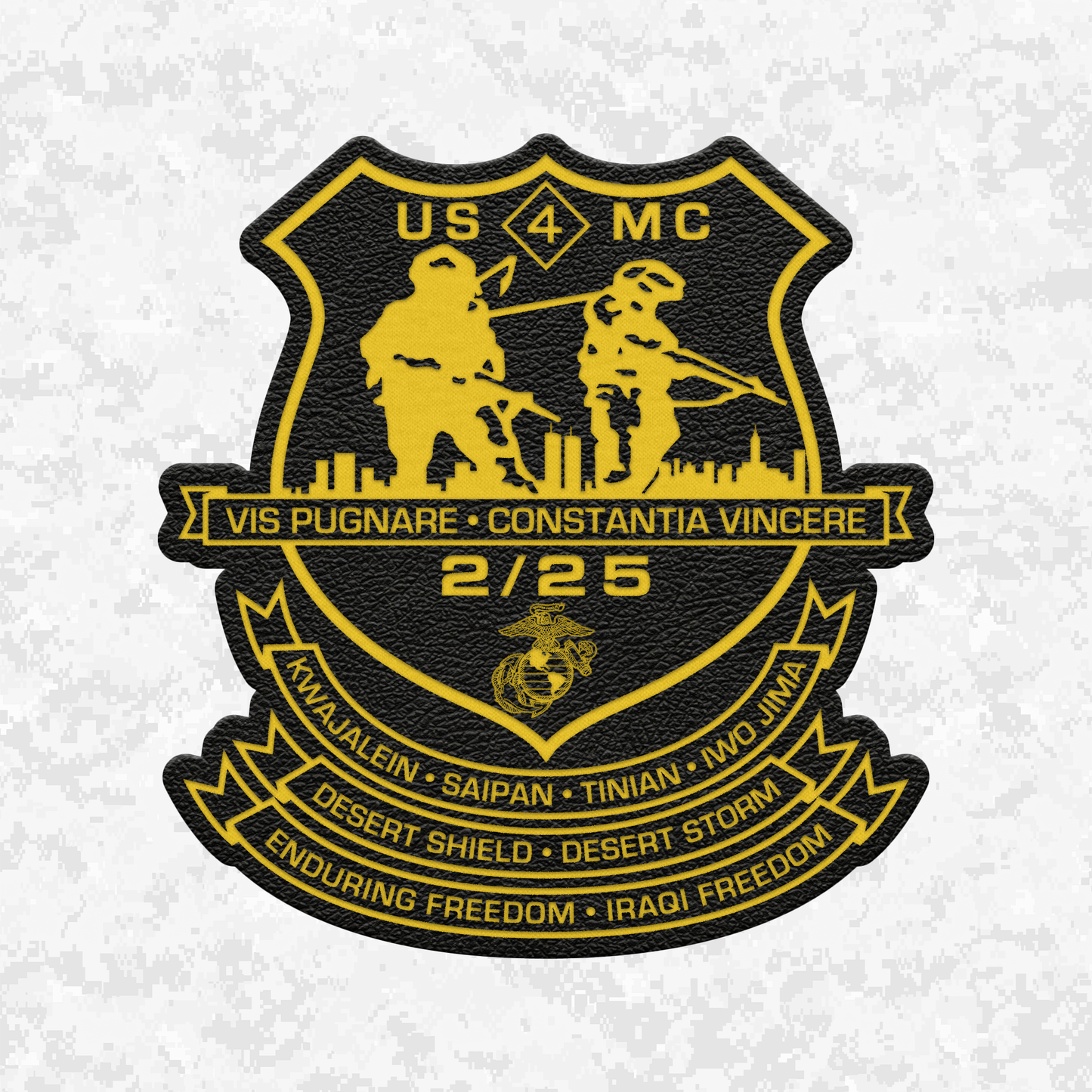 2nd Battalion 25th Marines Unit "Empire Battalion" | Leather Patch | Velcro Backed