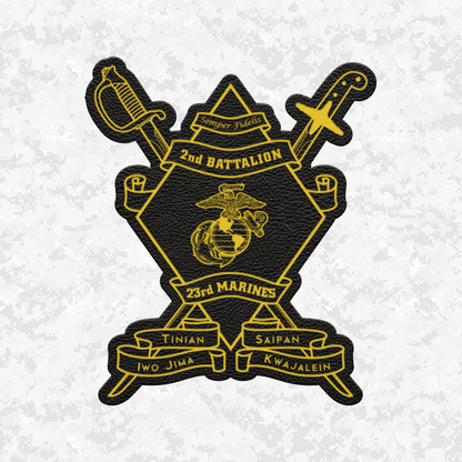 2nd Battalion 23rd Marines Unit "Prepared and Professional" #2 | Leather Patch | Velcro Backed