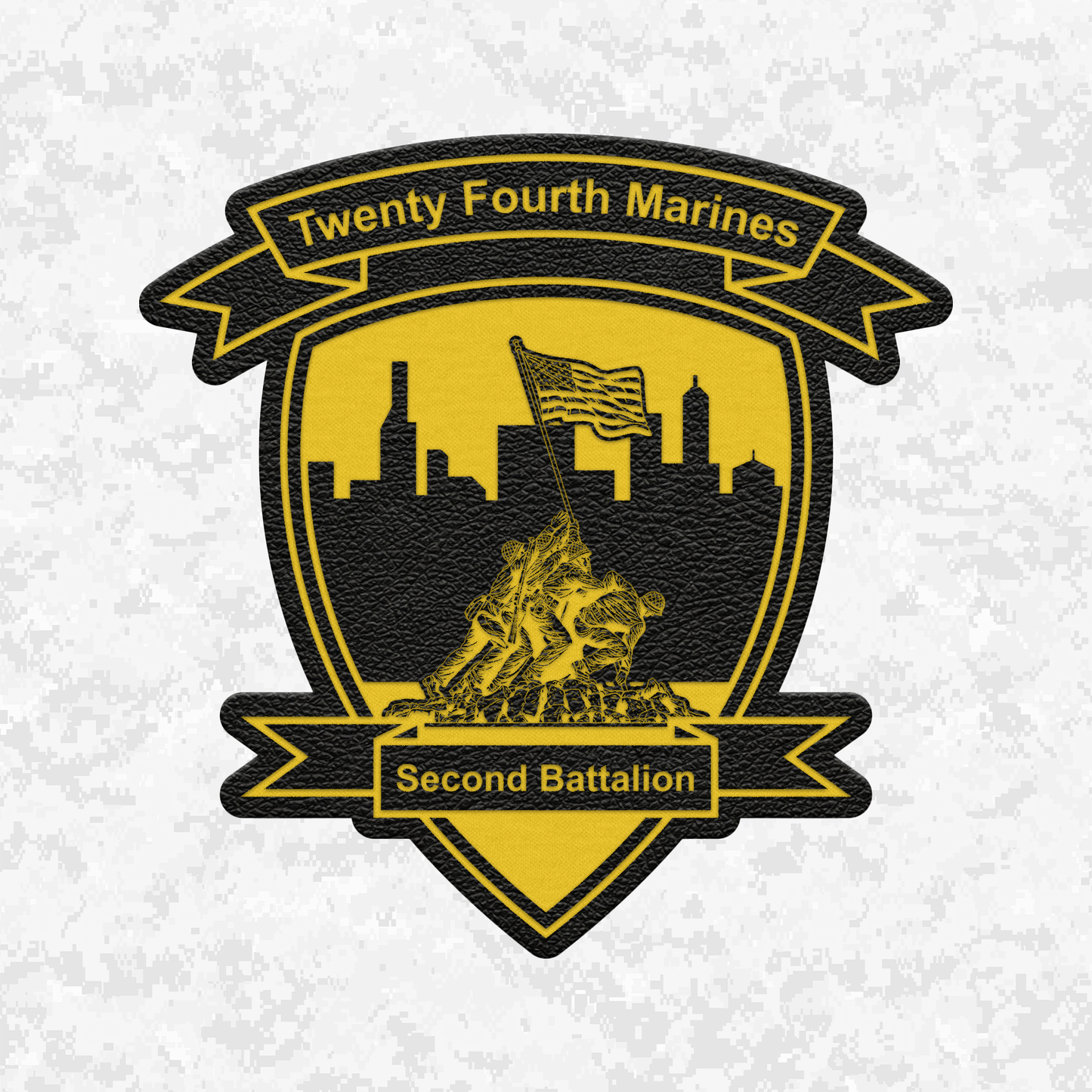 2nd Battalion 24th Marines Unit ¨The Mad Ghosts¨ #1 | Leather Patch | Velcro Backed