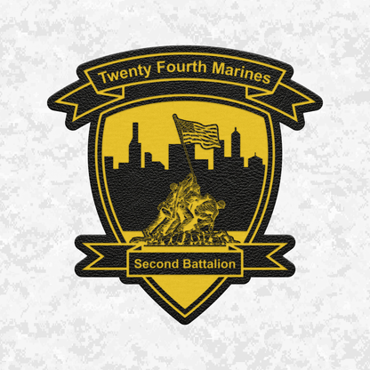2nd Battalion 24th Marines Unit ¨The Mad Ghosts¨ #1 | Leather Patch | Velcro Backed