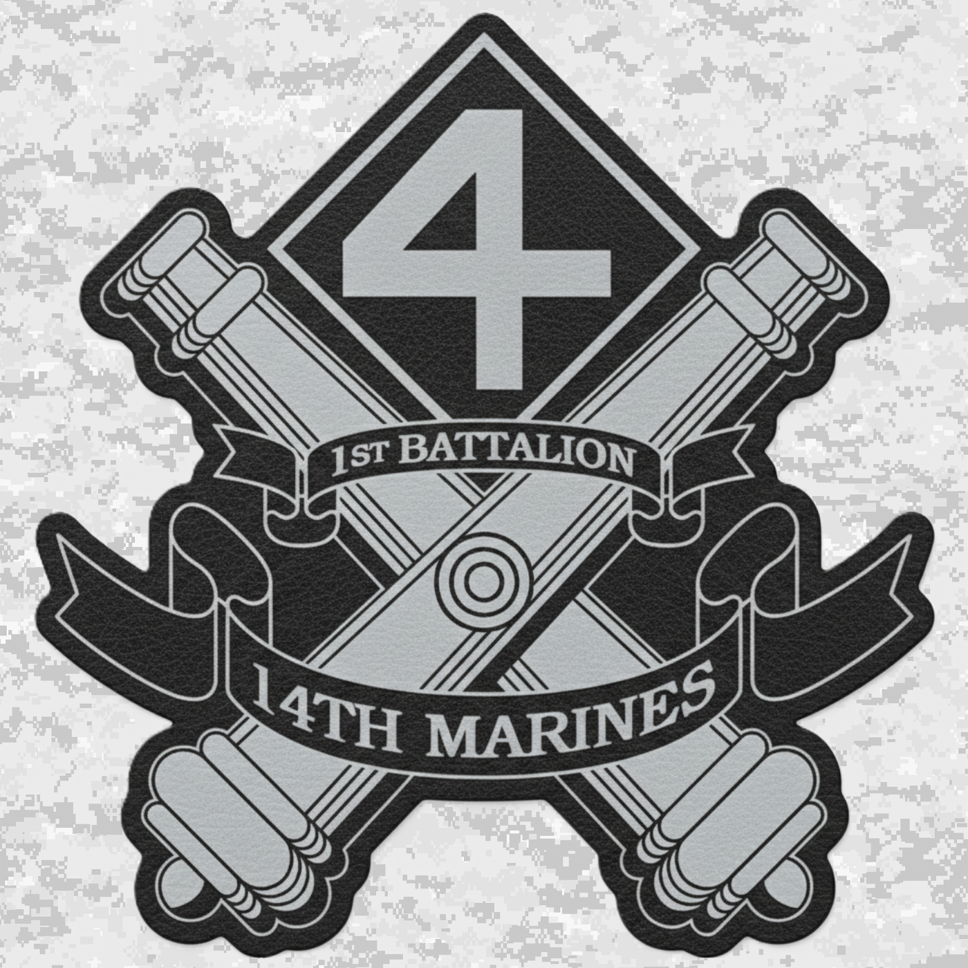 1st Battalion 14th Marines Unit "At the Ready" | Leather Patch | Velcro Backed