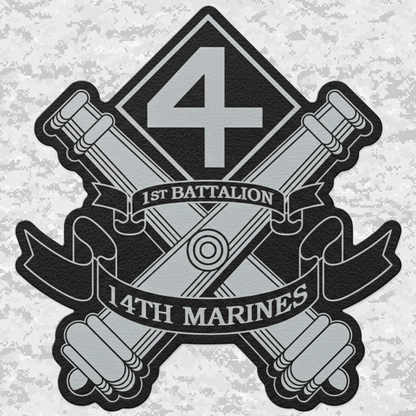 1st Battalion 14th Marines Unit "At the Ready" | Leather Patch | Velcro Backed