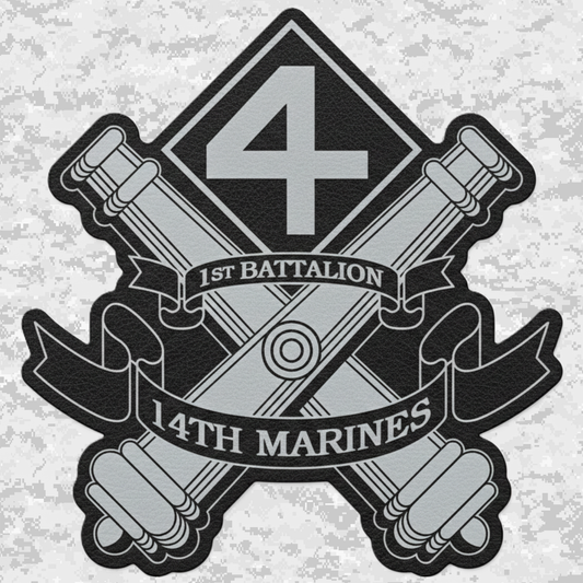 1st Battalion 14th Marines Unit "At the Ready" | Leather Patch | Velcro Backed