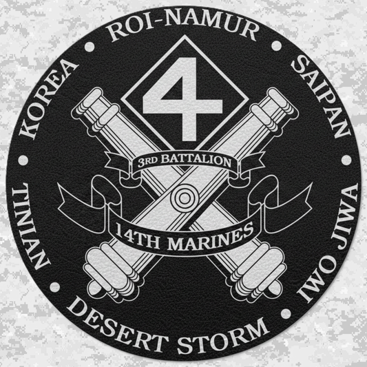 3rd Battalion 14th Marines Unit "Liberty" | Leather Patch | Velcro Backed