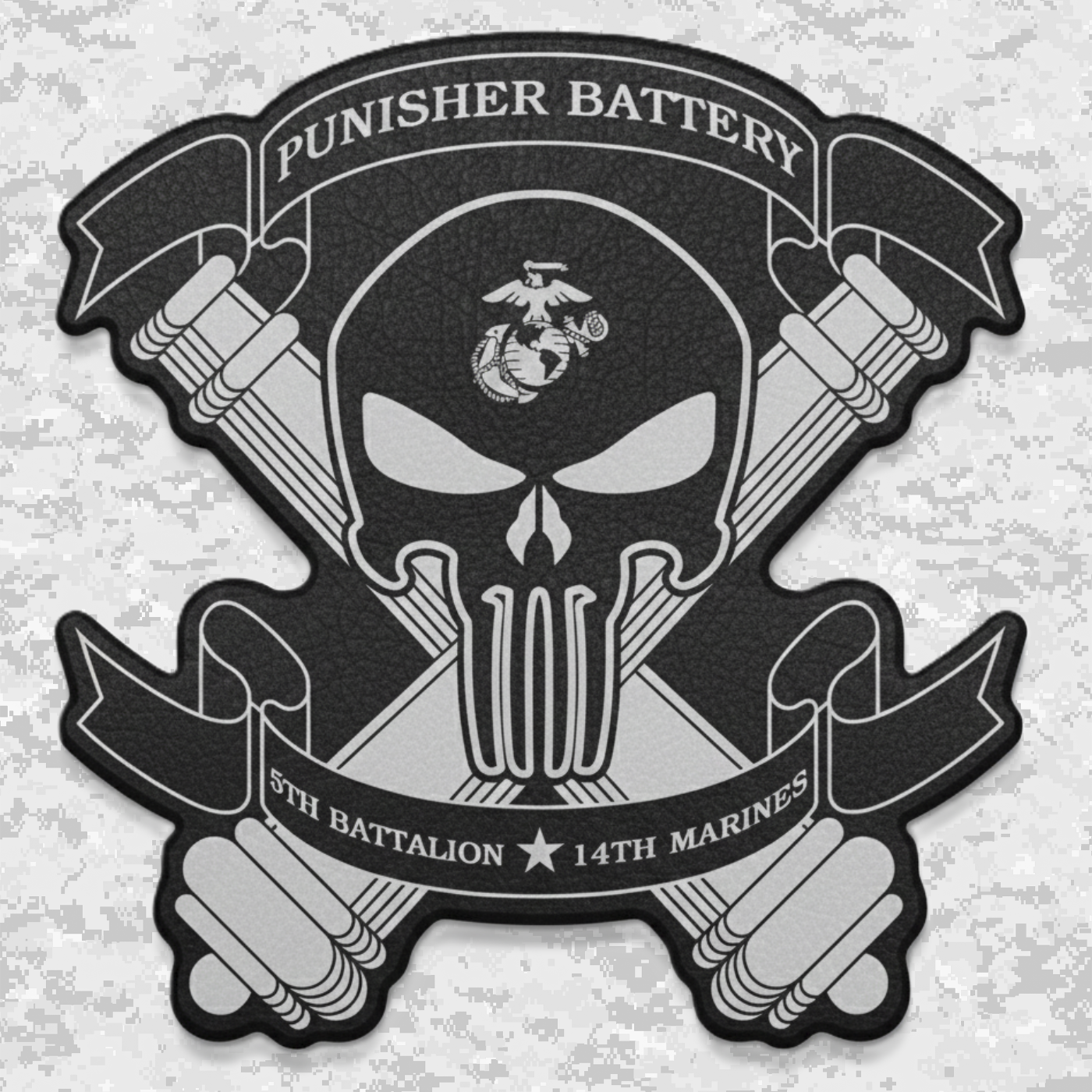5th Battalion 14th Marines "Battery P" | Leather Patch | Velcro Backed