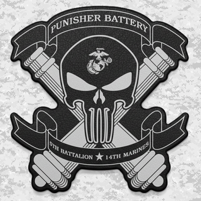 5th Battalion 14th Marines "Battery P" | Leather Patch | Velcro Backed