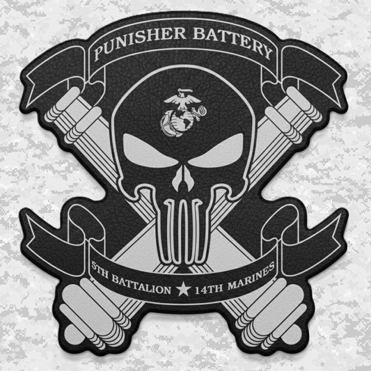 5th Battalion 14th Marines "Battery P" | Leather Patch | Velcro Backed