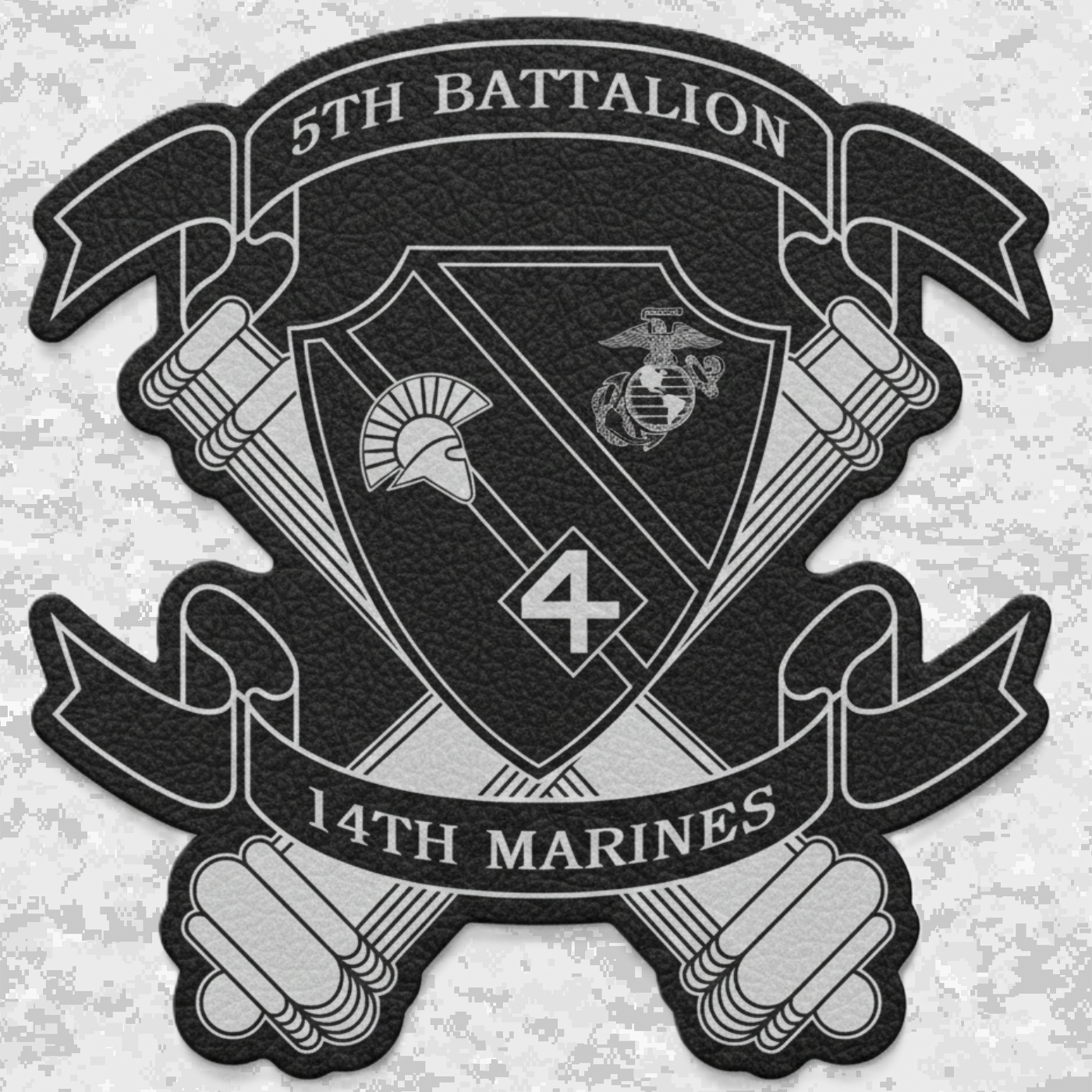 5th Battalion 14th Marines Unit "Sharphunter" | Leather Patch | Velcro Backed