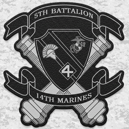 5th Battalion 14th Marines Unit "Sharphunter" | Leather Patch | Velcro Backed