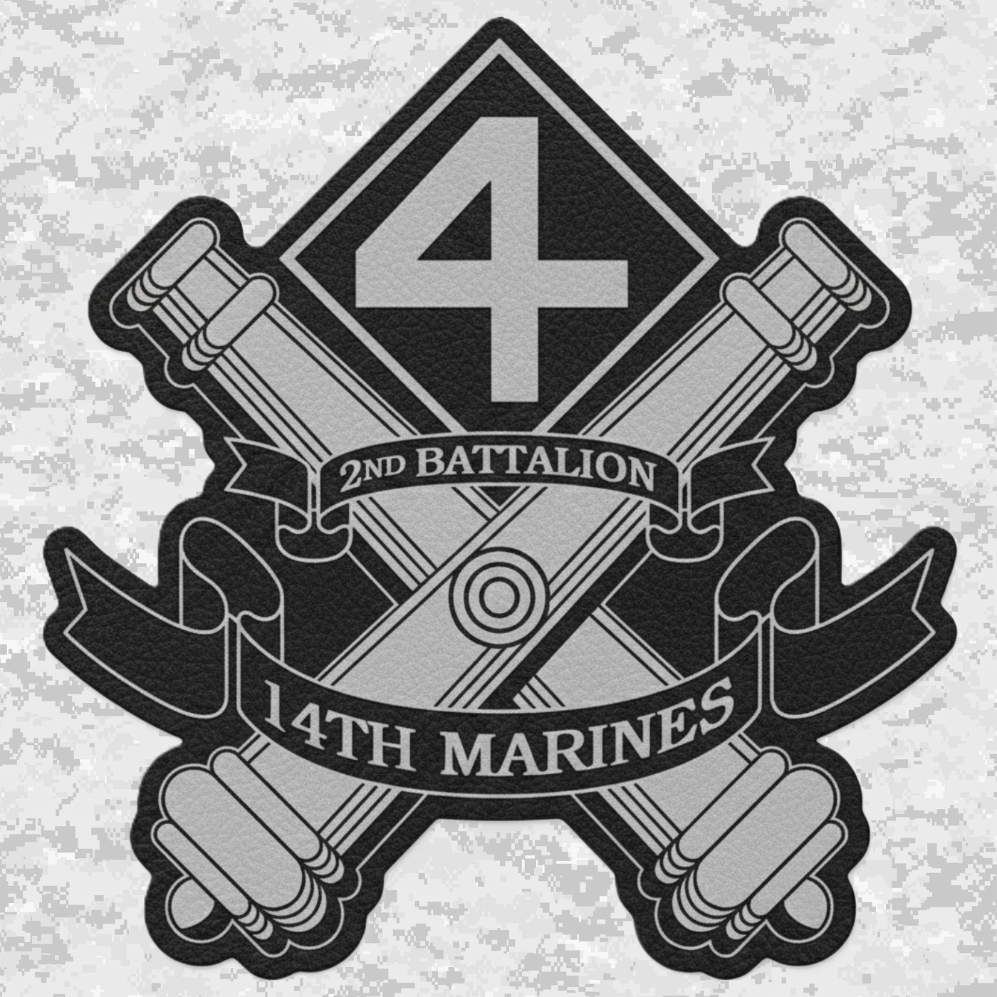 2nd Battalion 14th Marines Unit "Peacemaker" | Leather Patch | Velcro Backed