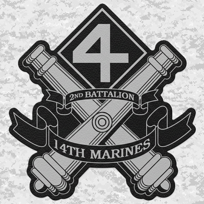 2nd Battalion 14th Marines Unit "Peacemaker" | Leather Patch | Velcro Backed
