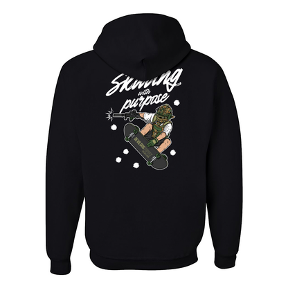 Skating With Purpose - Marine in Skate (marpat forest) Hoodie