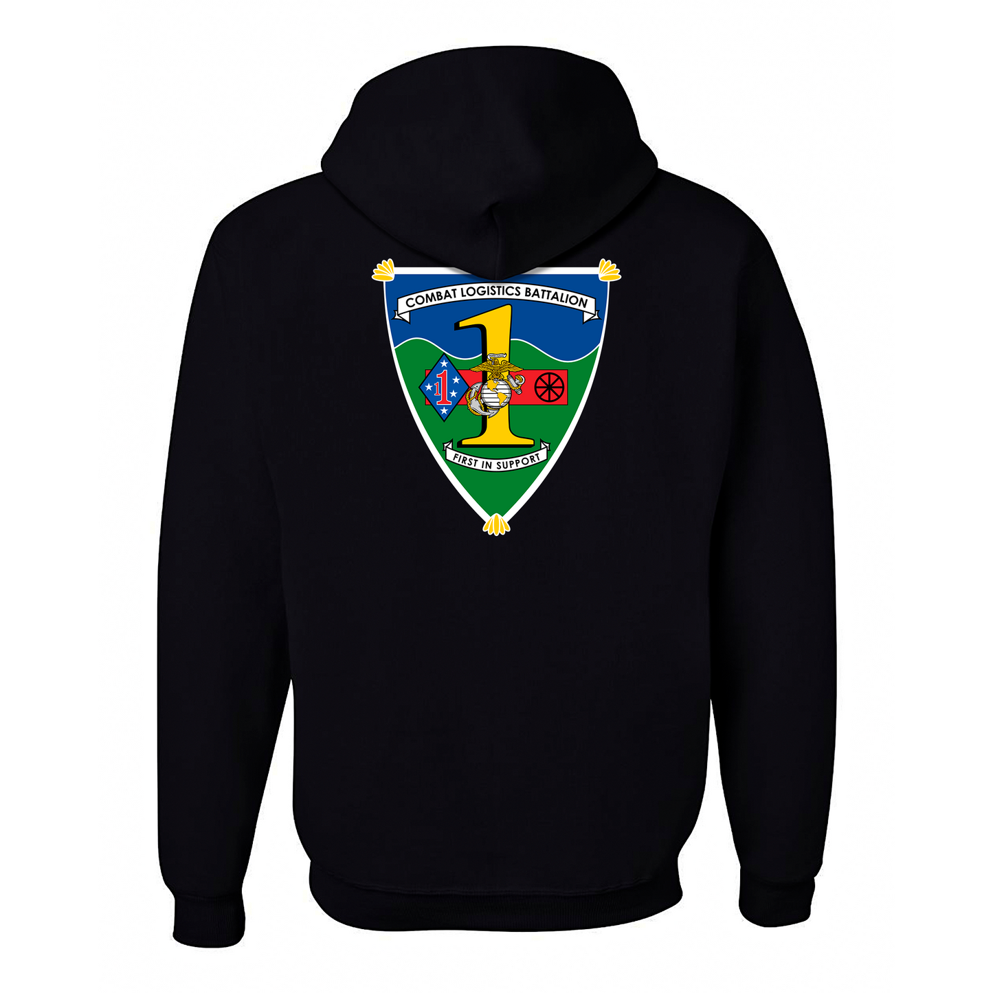 Combat Logistics Battalion 1 Unit “ First in Support” Hoddie