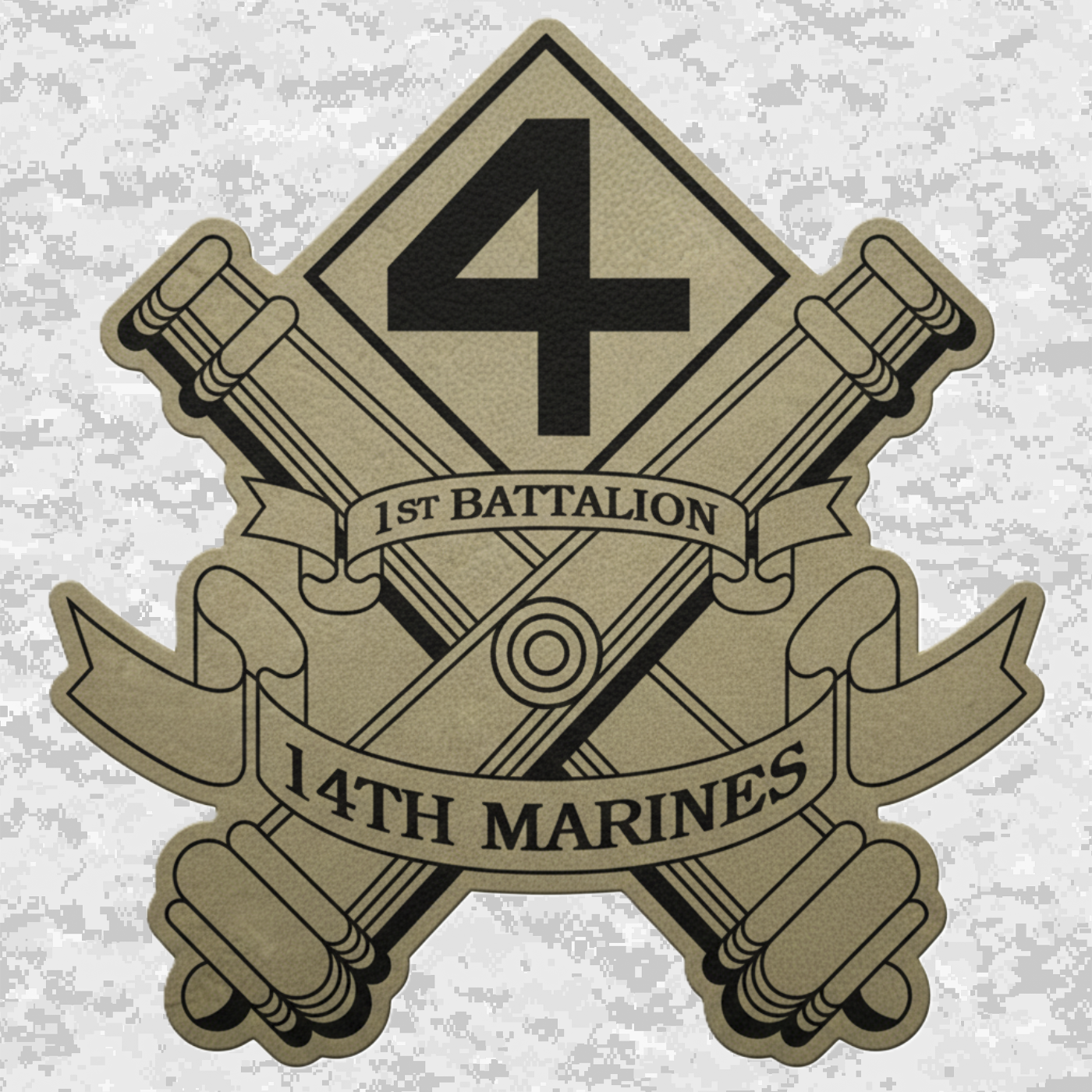 1st Battalion 14th Marines Unit "At the Ready" | Leather Patch | Velcro Backed