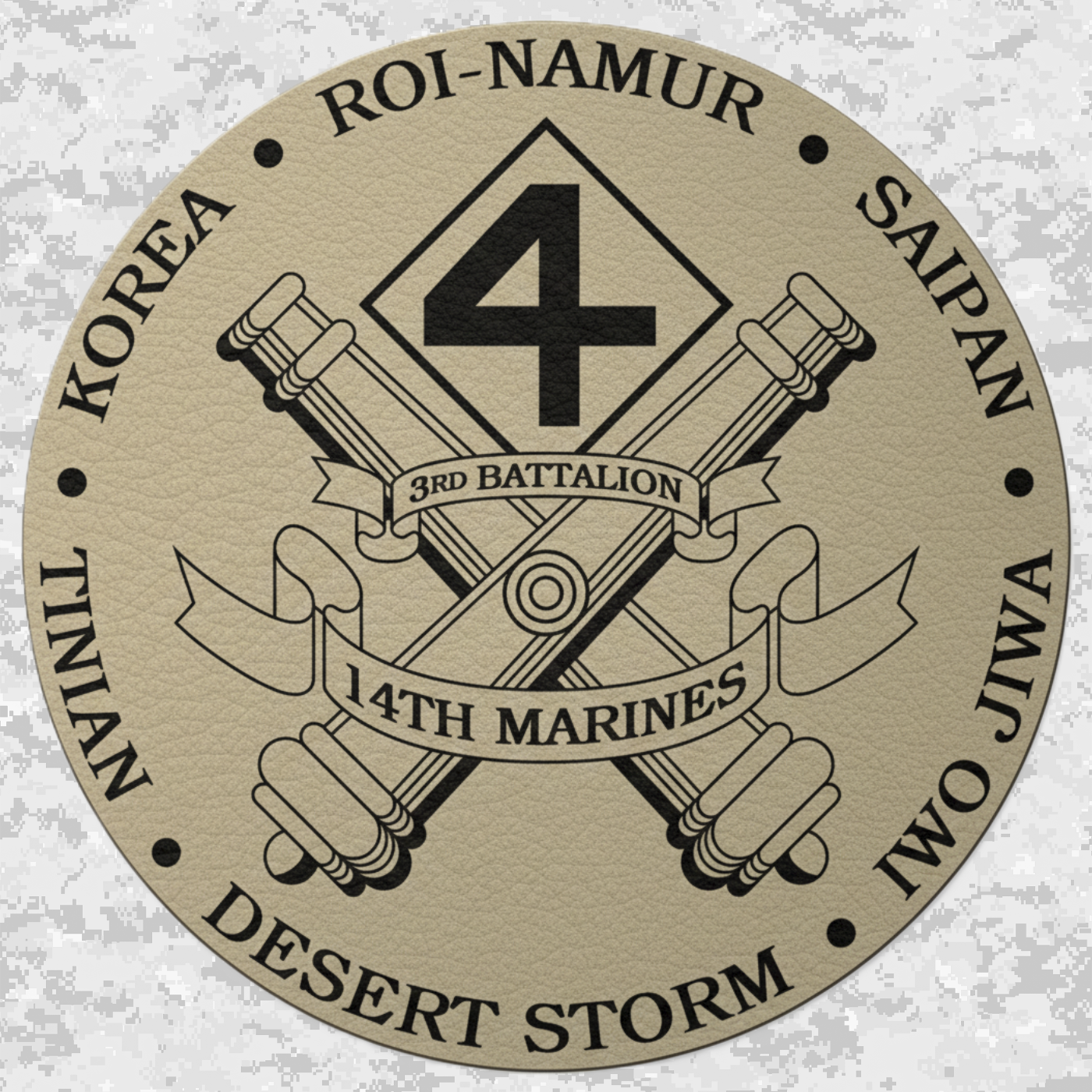 3rd Battalion 14th Marines Unit "Liberty" | Leather Patch | Velcro Backed