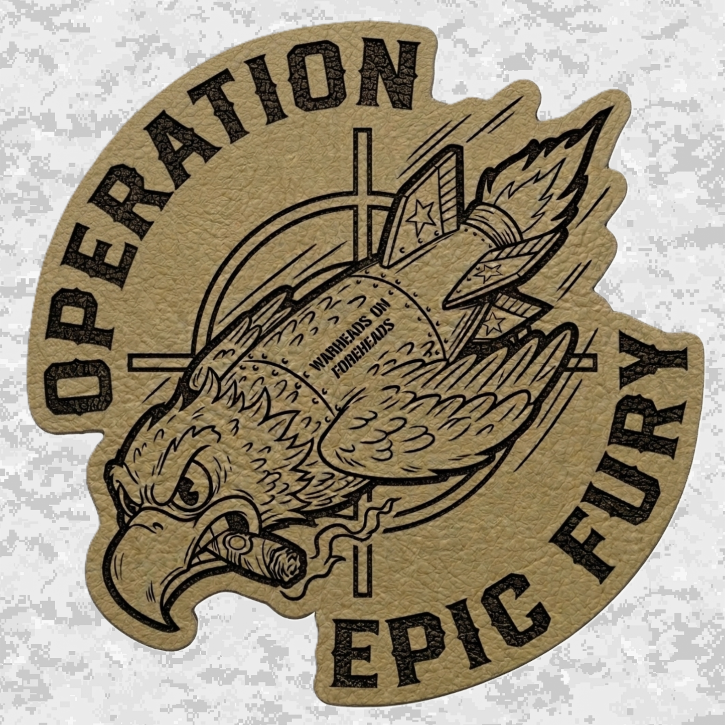 Operation Epic Fury | Leather Patch | Velcro Backed