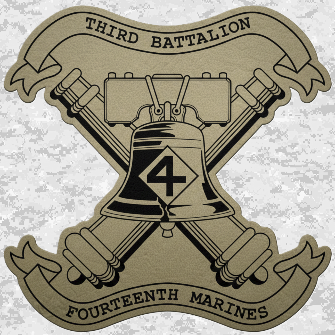 3rd Battalion 14th Marines Unit "Liberty" #2 | Leather Patch | Velcro Backed