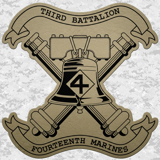 3rd Battalion 14th Marines Unit "Liberty" #2 | Leather Patch | Velcro Backed