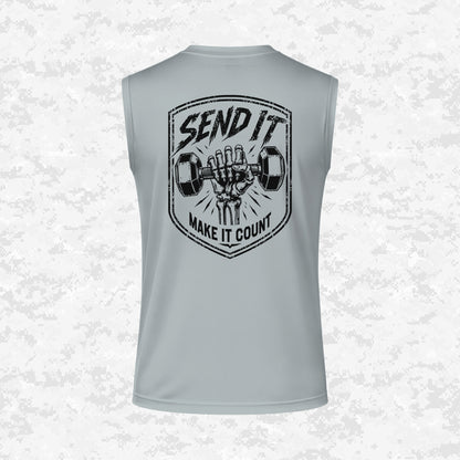 Send It | Make It Count | DRIFIT Sleeveless, Tank, Sleeveless Hoodie