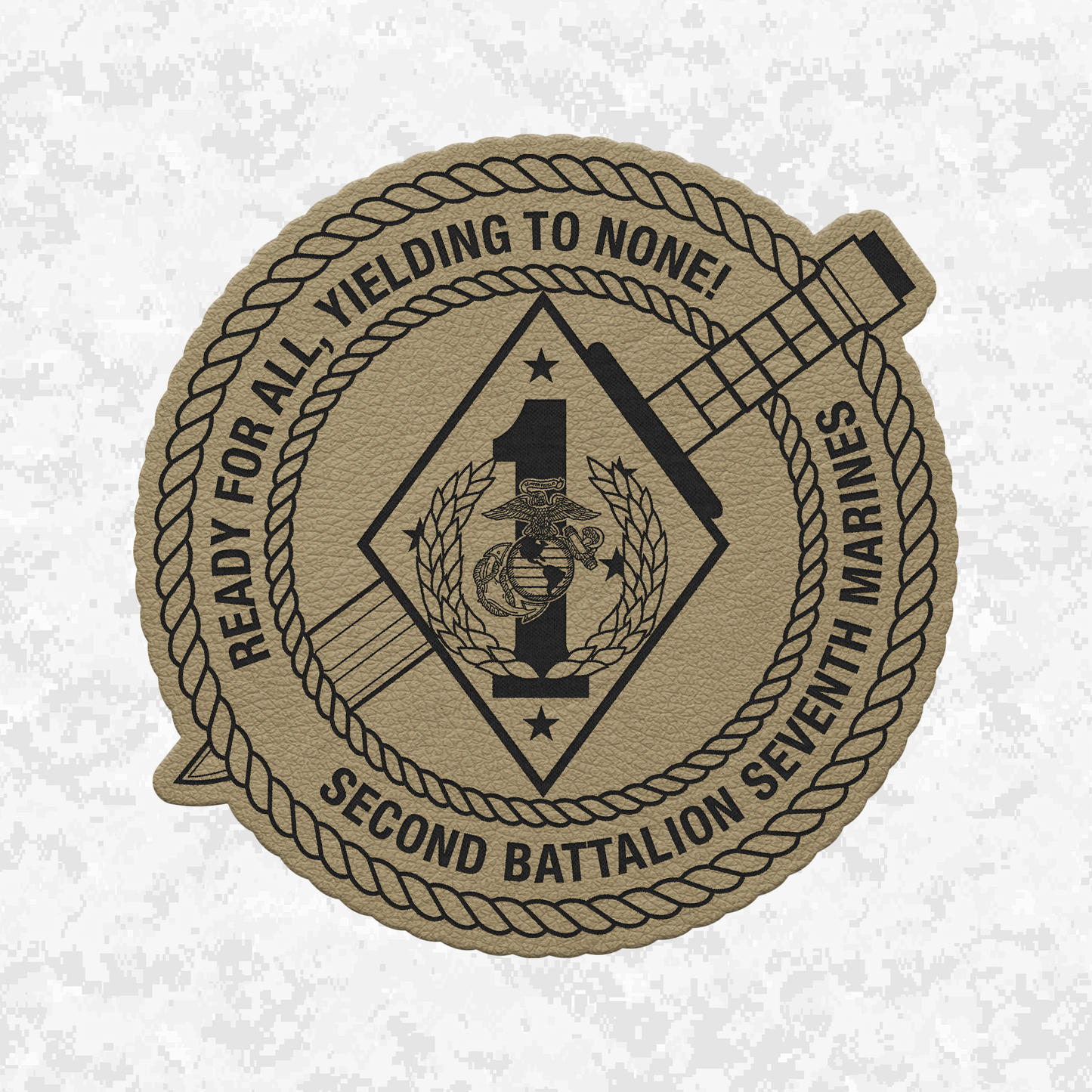 2nd Battalion 7th Marines Unit "War Dogs" | Leather Patch | Velcro Backed